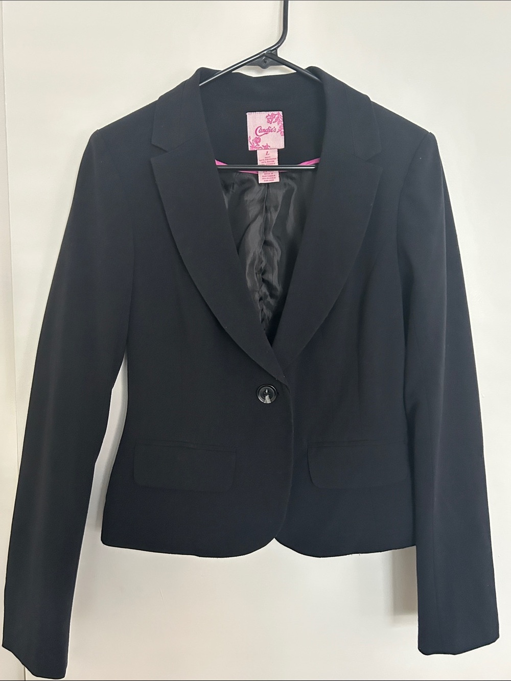 Candie’s Juniors Black Blazer, Size L